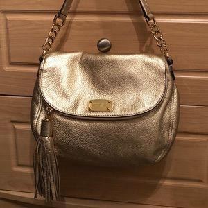 Michael Kors gold shoulder bag